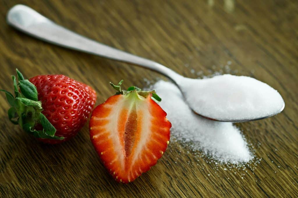 strawberries and sugar