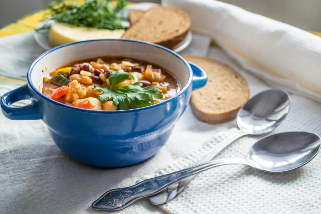 One Clean Eating Portion of Vegetable Bean Soup