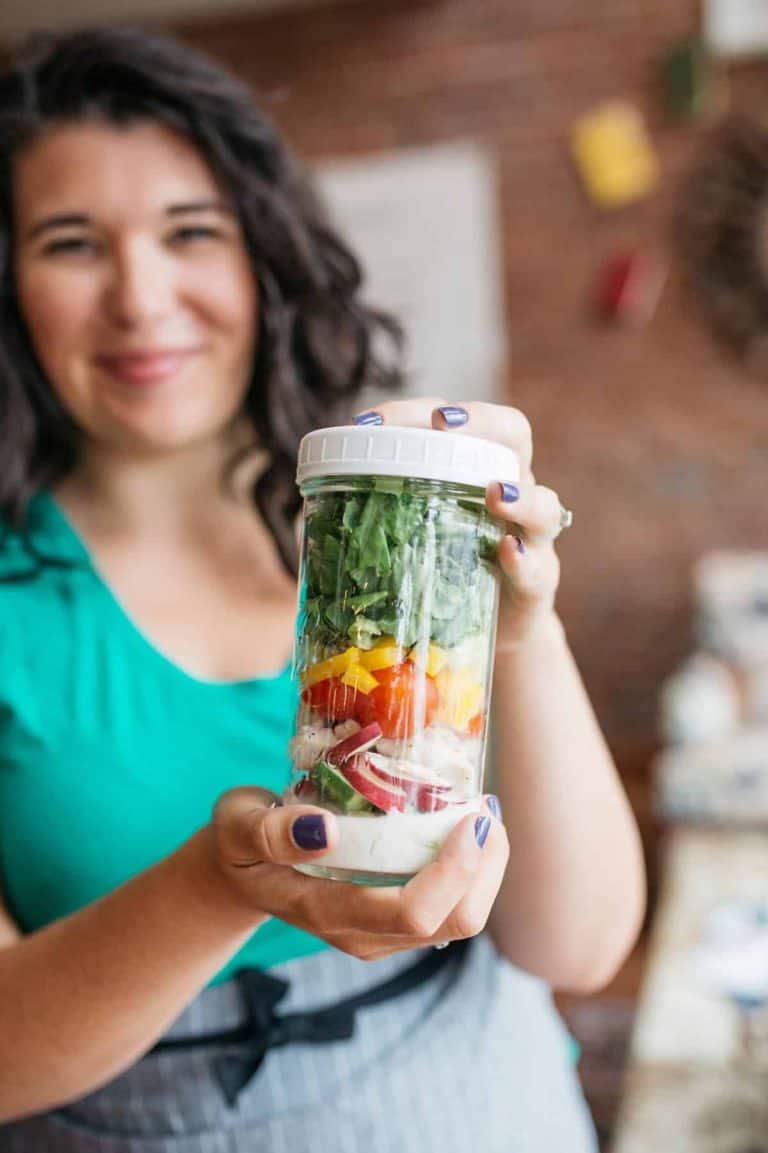 Container Method - glass storage for salads